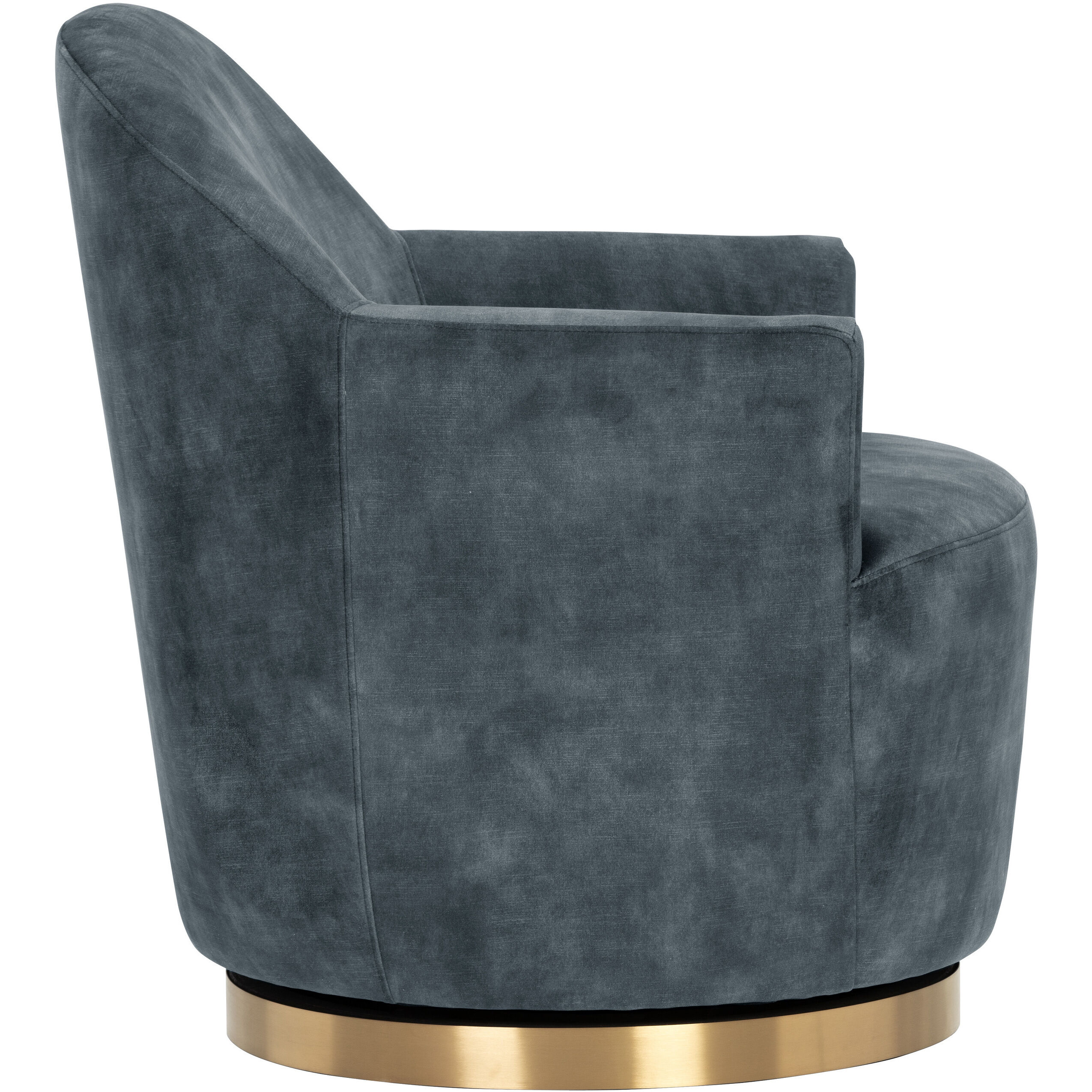 Casey Nono Petrol Swivel Lounge Chair, Swivel